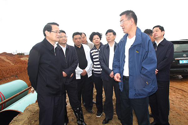 2017年4月21日 原湖南省委常委、長沙市委書記易煉紅考察項目工地